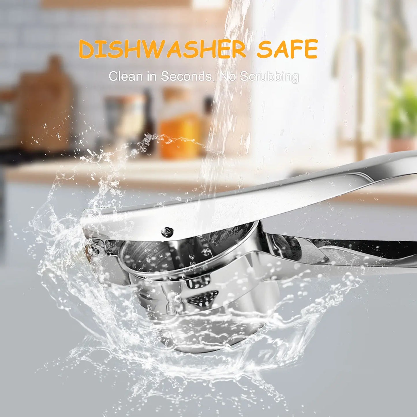 Stainless Steel Potato Ricer Masher with 3 Interchangeable Discs,Multi Functional Manual Press for Spaetzle, Gnocchi, Spaghetti, Potatoes, Fruits, Vegetables,Heavy Duty Kitchen Tool, Easy Squeeze